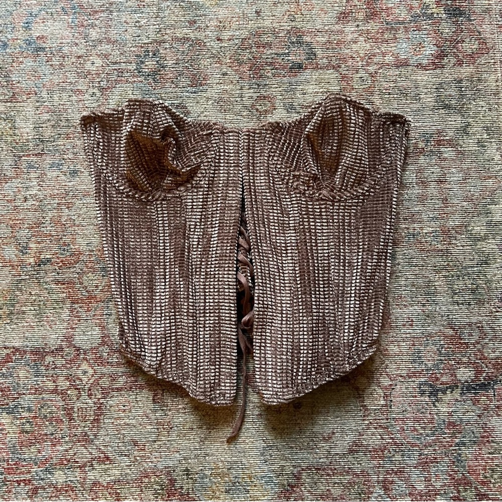 Urban Outfitters light purple Textured Strapless corset Blouse